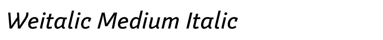 Weitalic Medium Italic